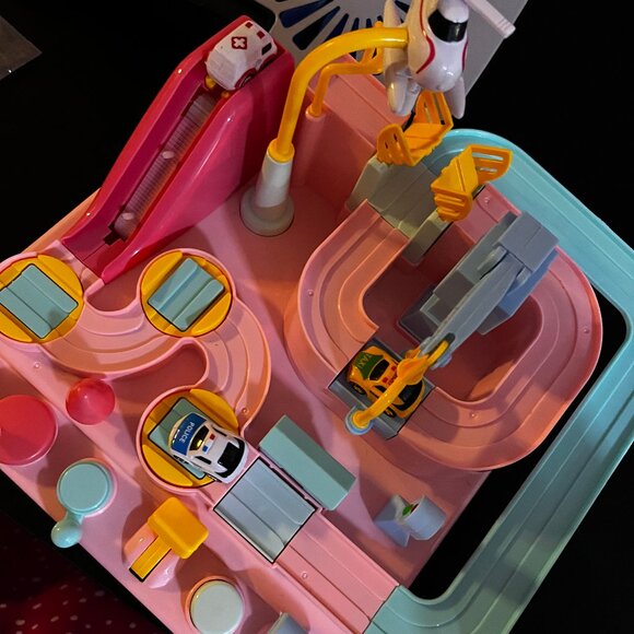 NEW Educational Manual Race Track GIRLS Table Game Fine Motor Skills Toy PINK - Picture 3 of 10